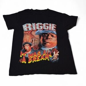 Men's Black Graphic Tee with Biggie Design